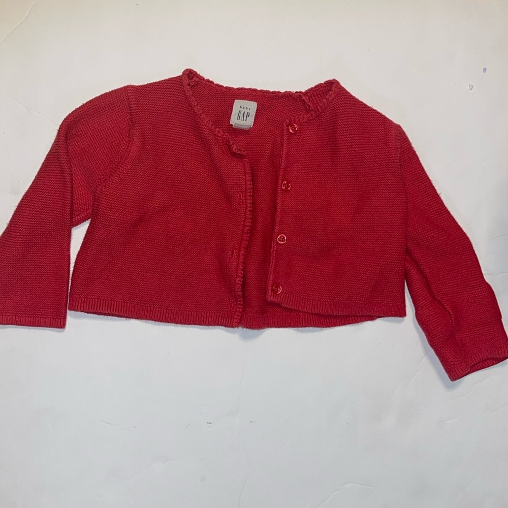 Baby Gap red cardigan sweater long sleeve 12-18 months